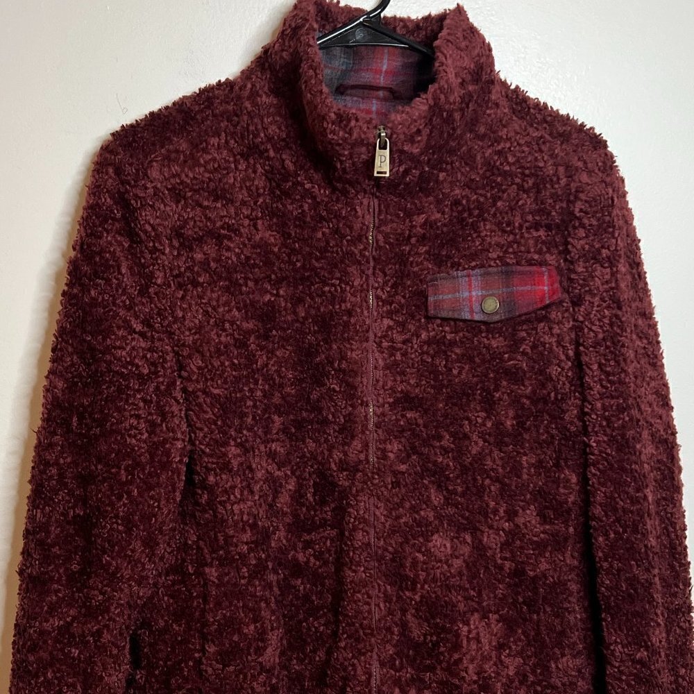 Pendelton Zipper Jacket Lined Sherpa Coat Size M